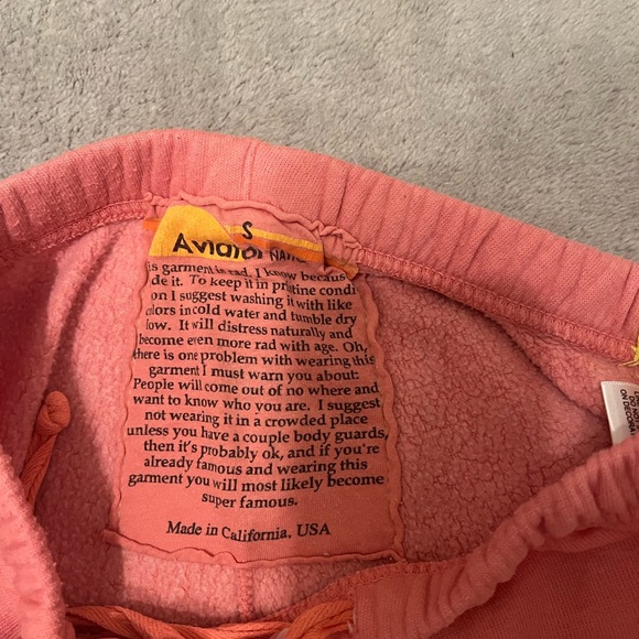 AVIATOR NATION PINK SWEATPANTS (S) - Picture 2 of 3